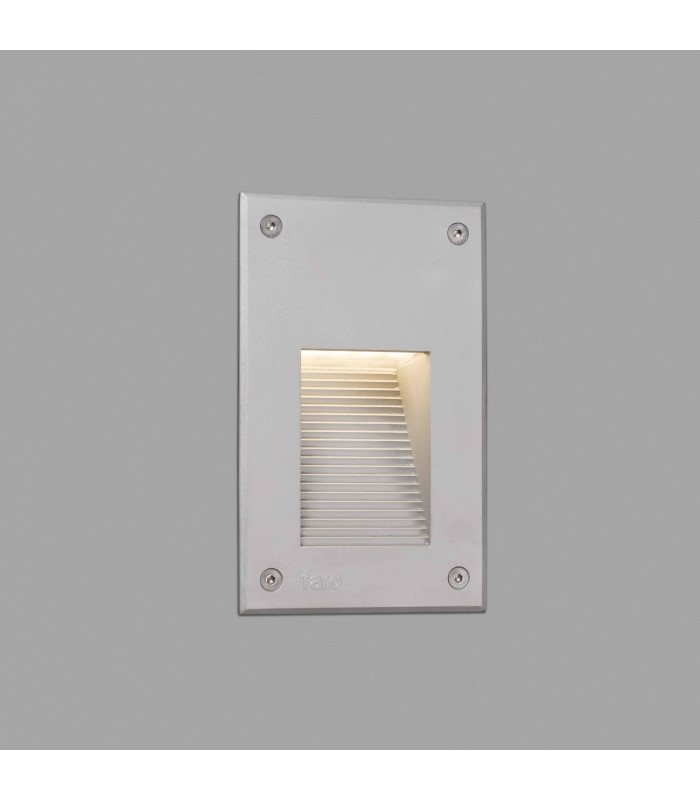 LED Outdoor Recessed Wall Light Grey IP65