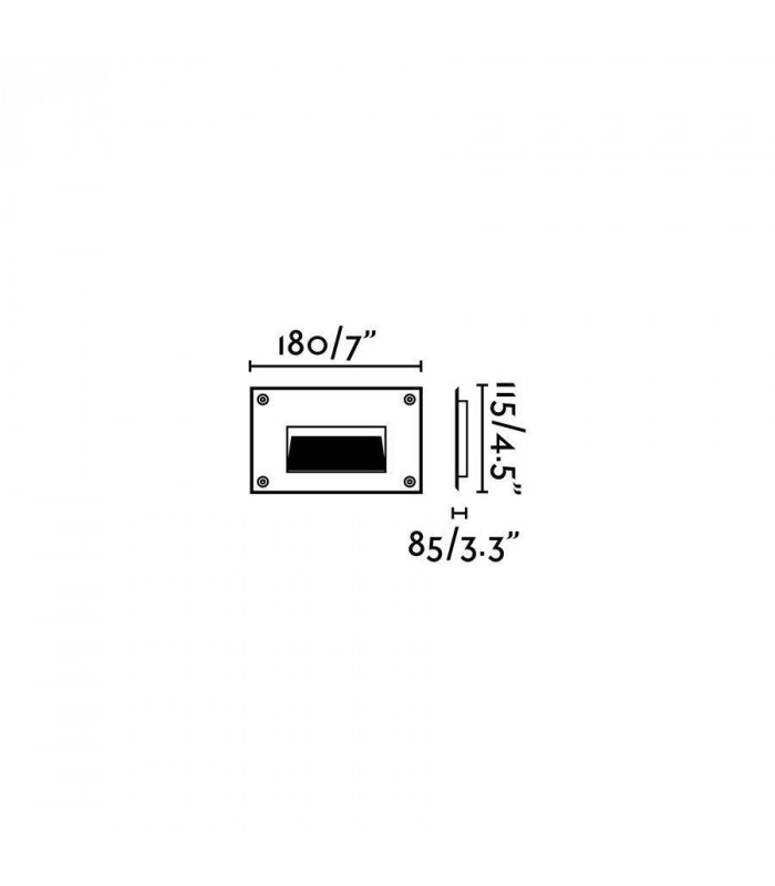 LED Outdoor Recessed Wall Light Grey IP65