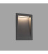 LED Outdoor Recessed Wall Light Dark Grey IP65