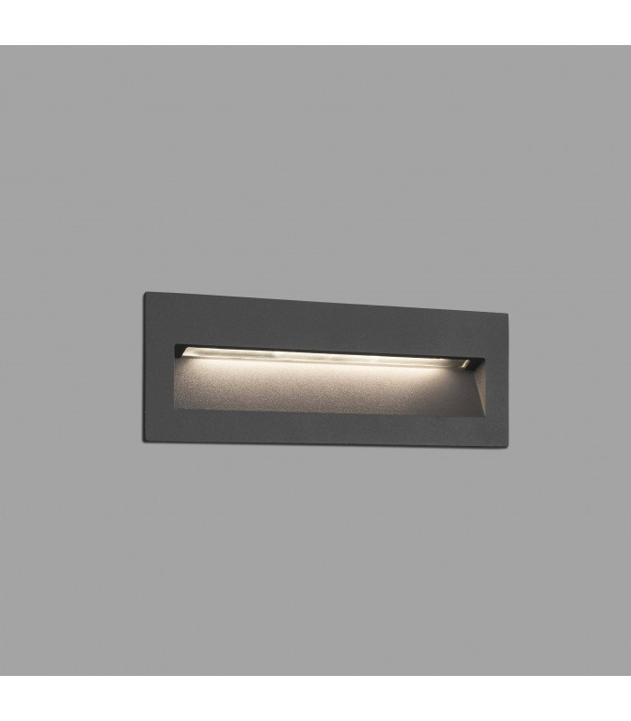 LED Outdoor Recessed Wall Light Dark Grey IP65
