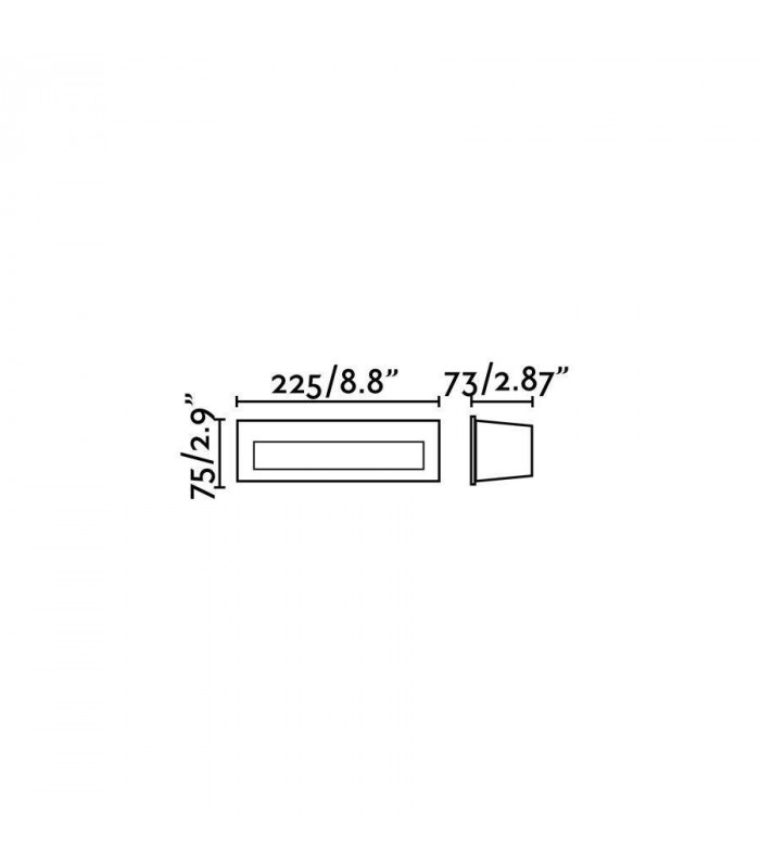 LED Outdoor Recessed Wall Light Dark Grey IP65