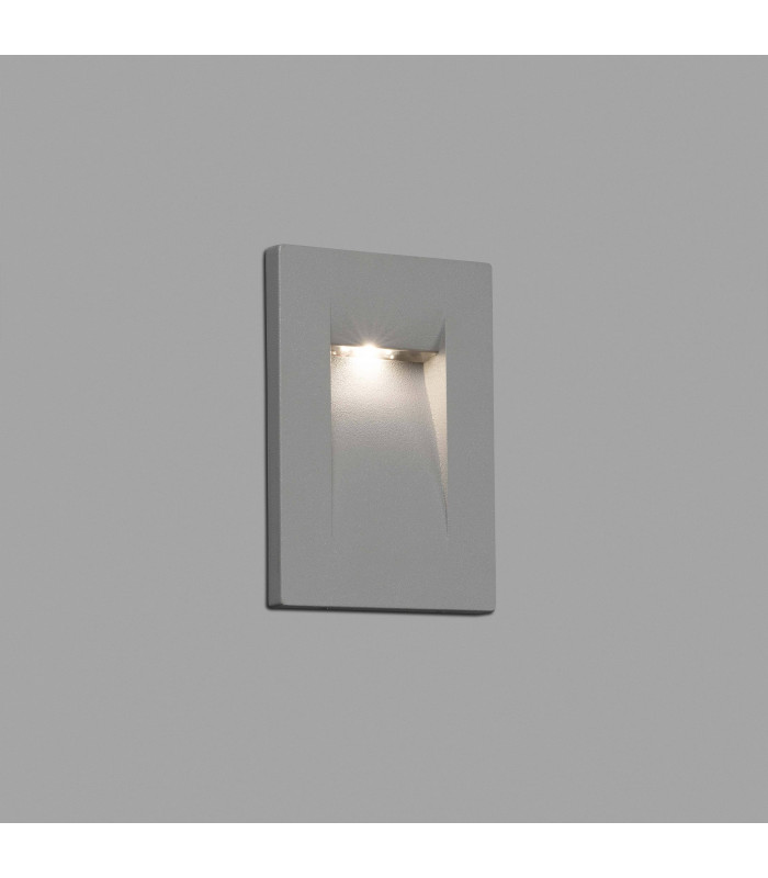 LED Outdoor Recessed Wall Light Grey IP65