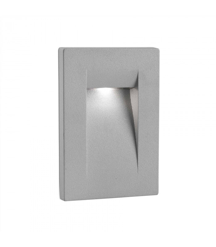 LED Outdoor Recessed Wall Light Grey IP65