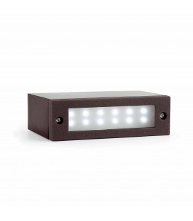 LED Outdoor Recessed Wall Light Dark Grey IP54