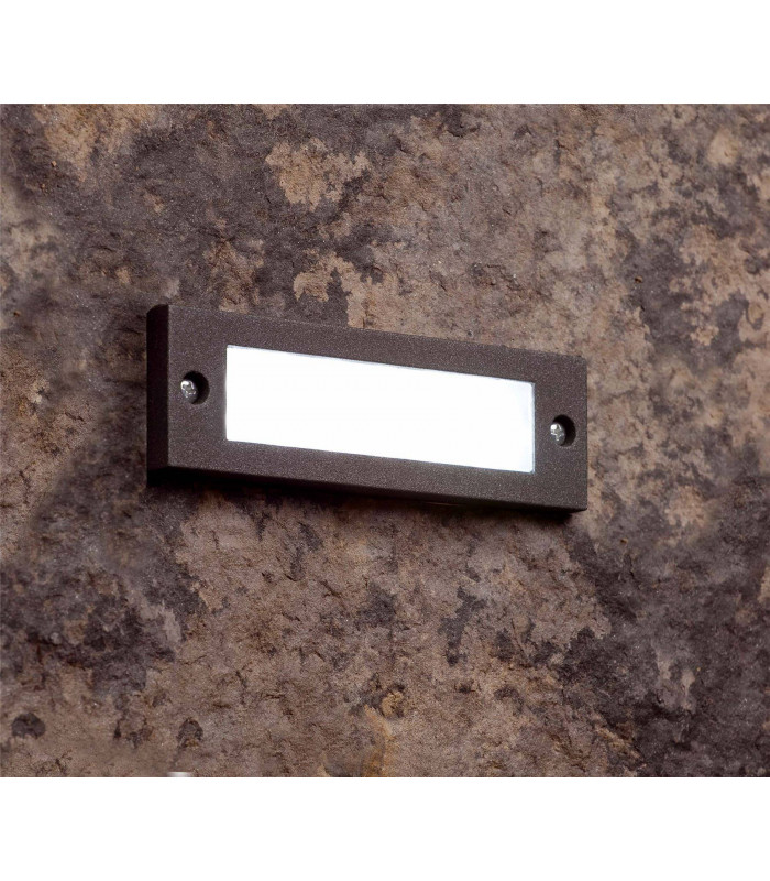 LED Outdoor Recessed Wall Light Dark Grey IP54
