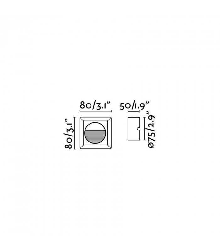 LED Outdoor Recessed Wall Light Dark Grey IP44