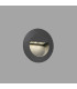 LED Outdoor Recessed Wall Light Dark Grey IP44