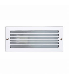 1 Light Outdoor Recessed Wall Light White IP44, E27