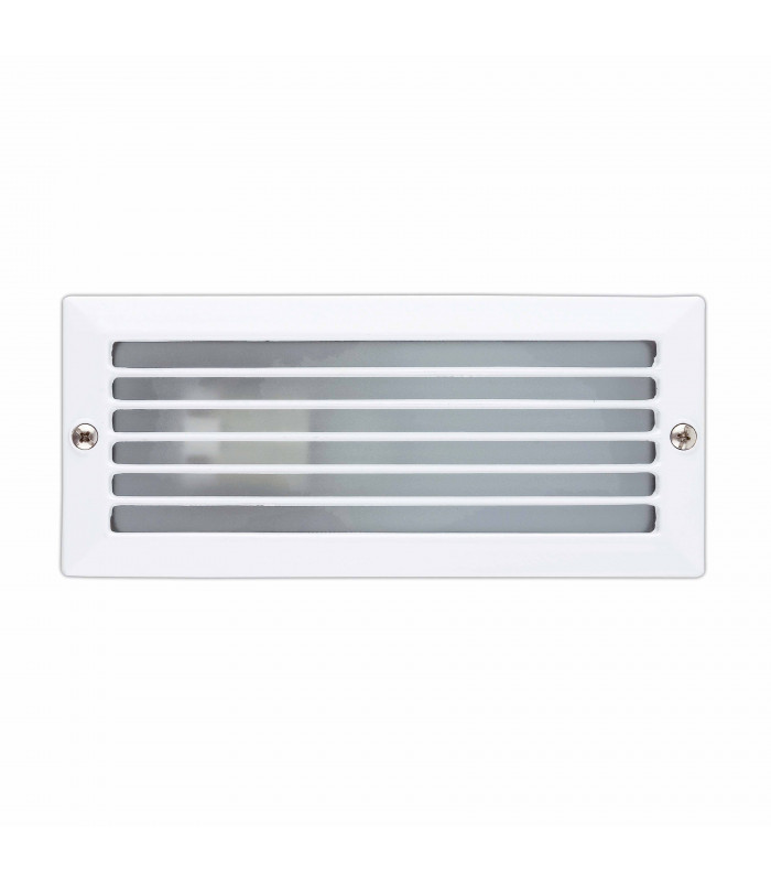 1 Light Outdoor Recessed Wall Light White IP44, E27