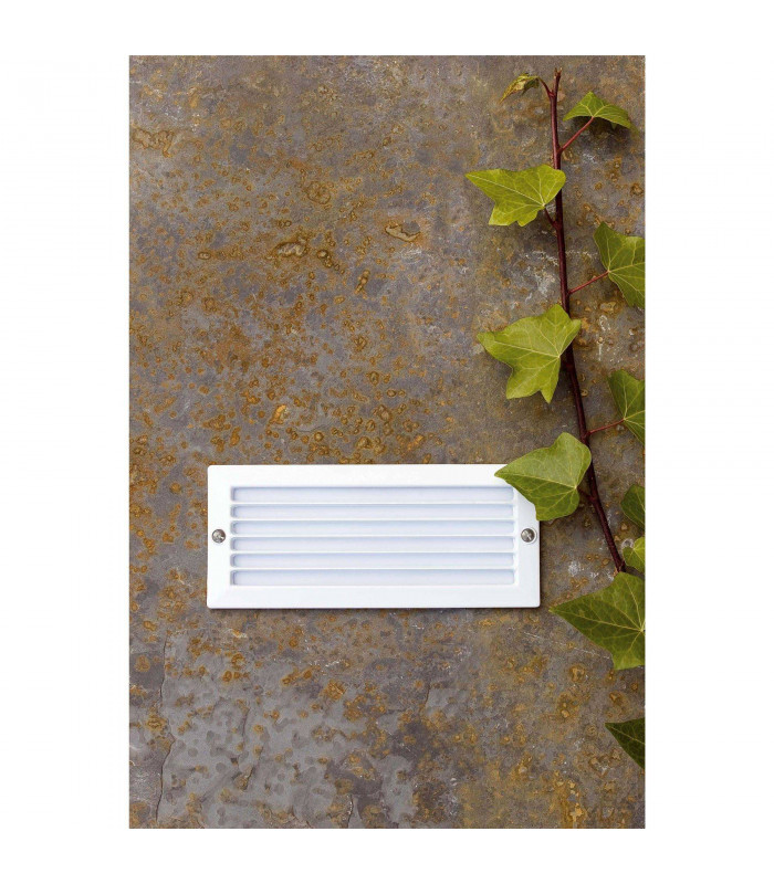 1 Light Outdoor Recessed Wall Light White IP44, E27
