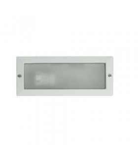1 Light Outdoor Recessed Wall Light White IP44, E27