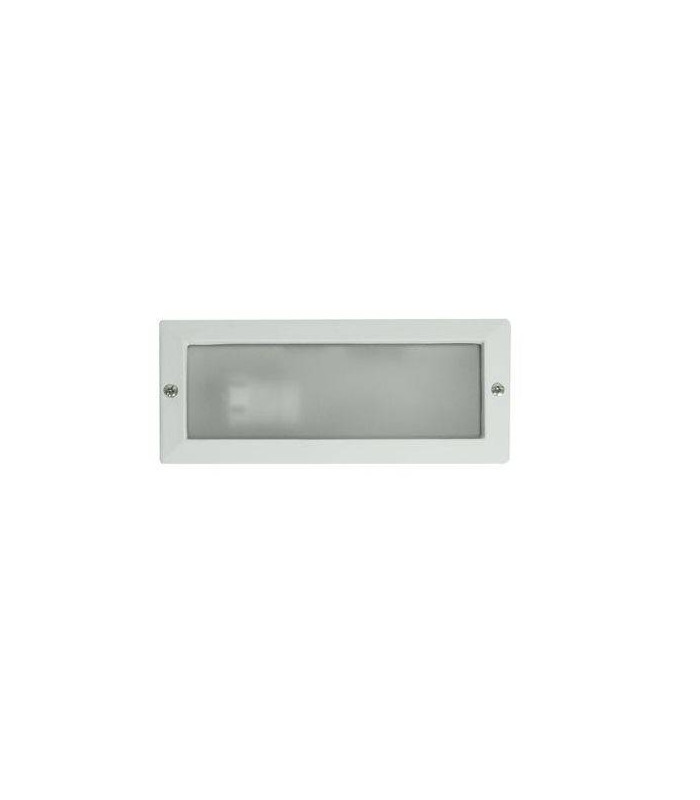 1 Light Outdoor Recessed Wall Light White IP44, E27