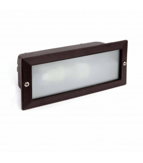 1 Light Outdoor Recessed Wall Light Black IP44, E27