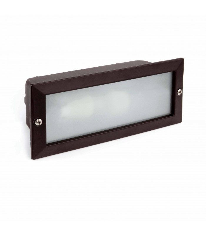 1 Light Outdoor Recessed Wall Light Black IP44, E27