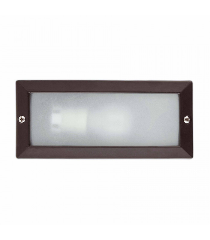 1 Light Outdoor Recessed Wall Light Black IP44, E27