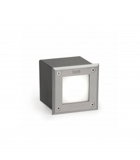 LED Square Recessed Outdoor Ground Light Matt Nickel IP67