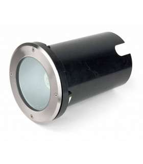 1 Light Large Outdoor Recessed Spotlight Matt Nickel IP67, E27