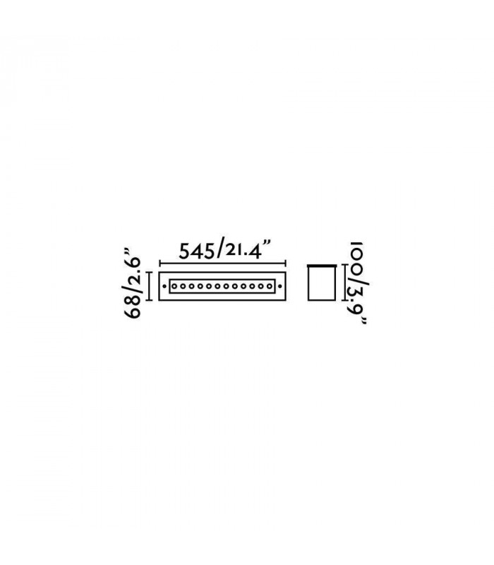 LED Recessed Outdoor Short Ground Light Matt Nickel IP67