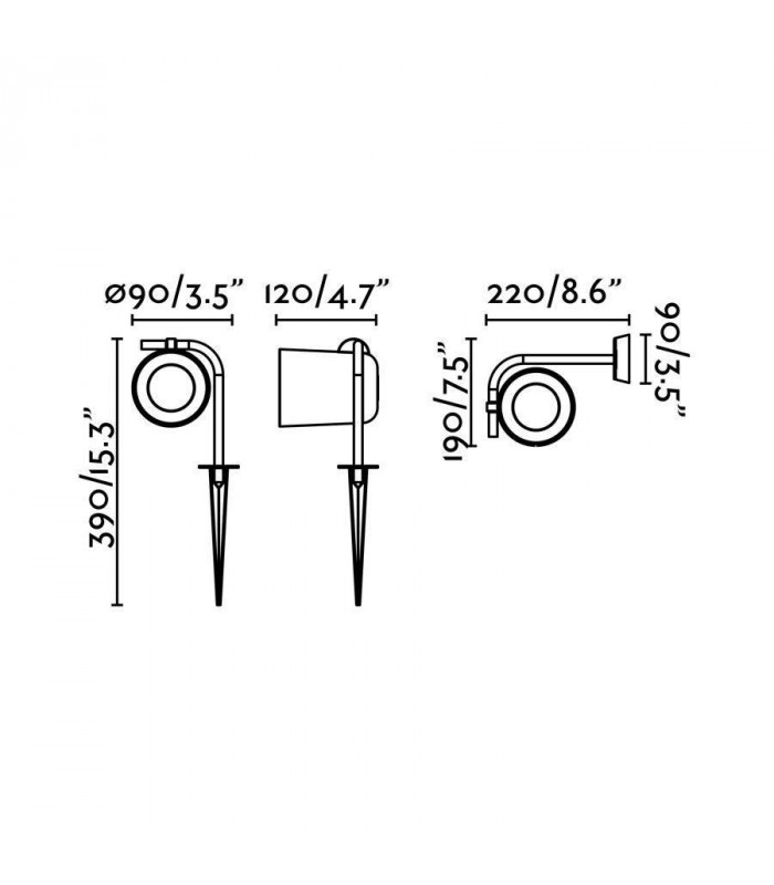 1 Light Outdoor Display & Spot Beige IP65, GU10