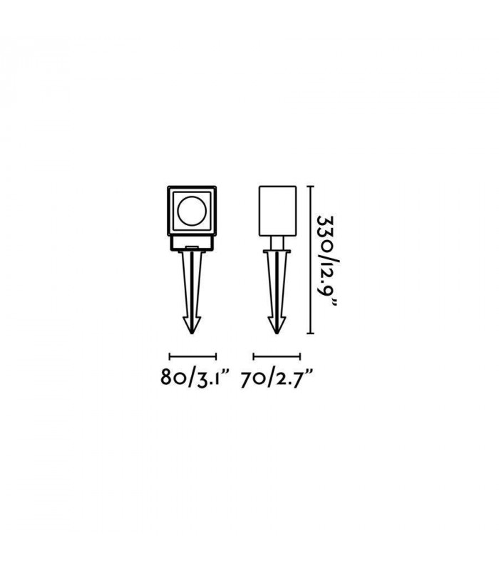 LED Outdoor Spike Light Black IP65