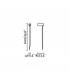 LED Outdoor Tall Spike Light Black IP44
