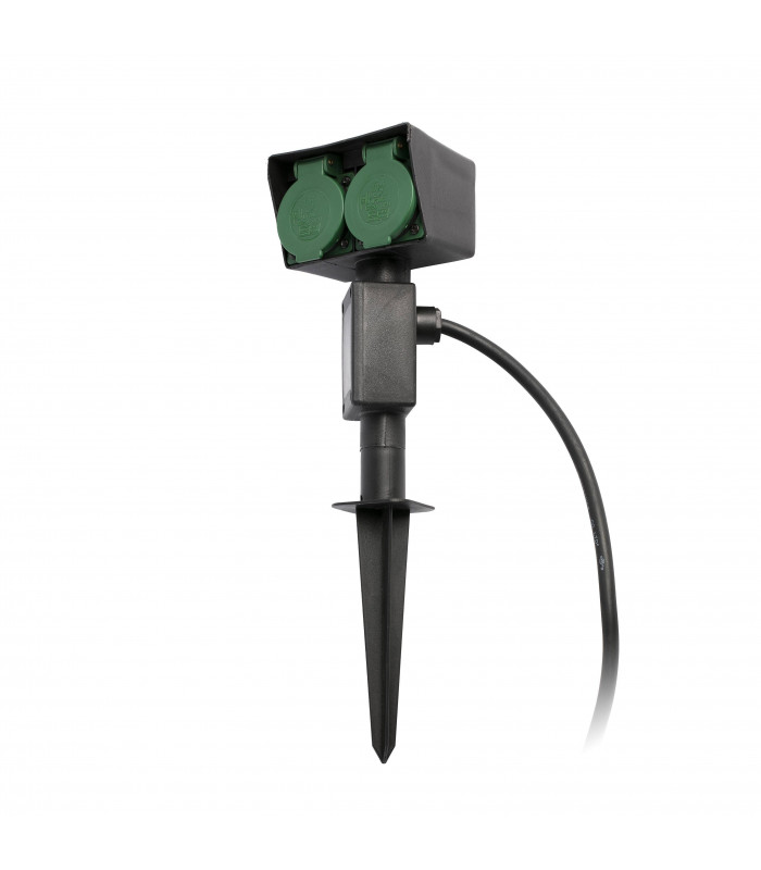Outdoor Plug On Spike Black IP44