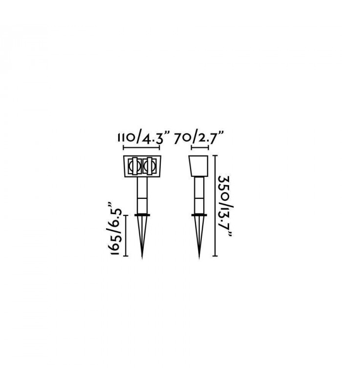 Outdoor Plug On Spike Black IP44