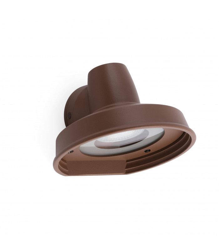 1 Light Outdoor Wall Light Brown IP44, GU10