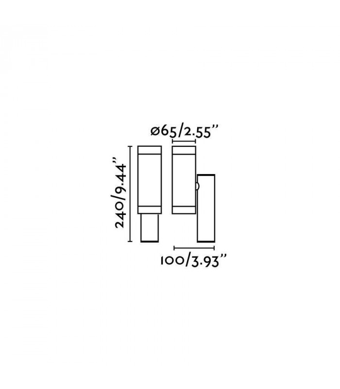 2 Light Outdoor Wall Light White IP44, GU10