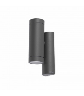 2 Light Outdoor Wall Light Dark Grey IP44, GU10