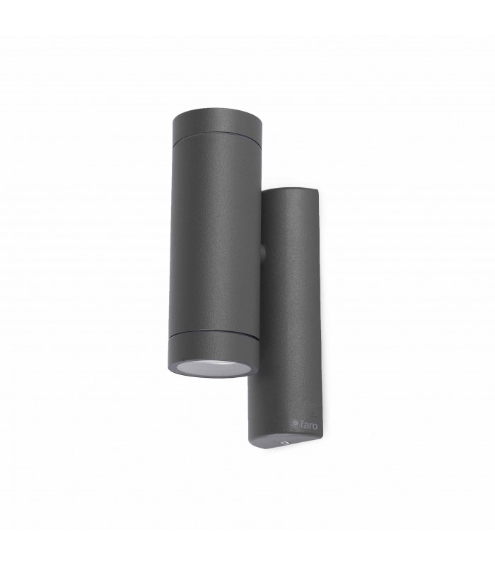 2 Light Outdoor Wall Light Dark Grey IP44, GU10