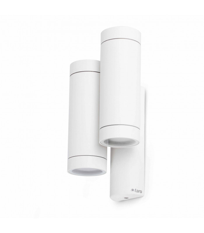 4 Light Outdoor Wall Light White IP44, GU10