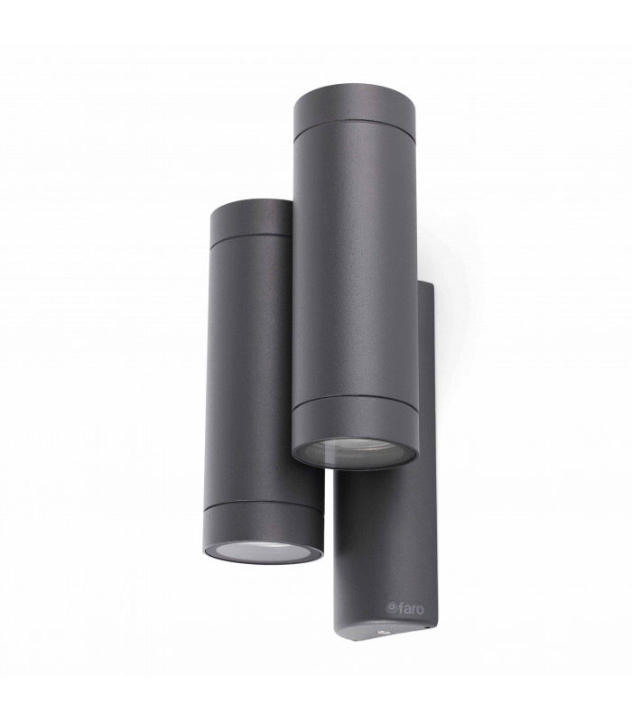4 Light Outdoor Wall Light Dark Grey IP44, GU10