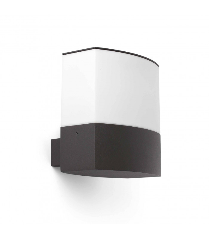 1 Light Outdoor Wall Light White, Dark Grey IP44, E27