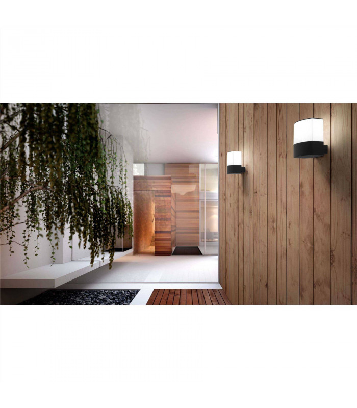 1 Light Outdoor Wall Light White, Dark Grey IP44, E27