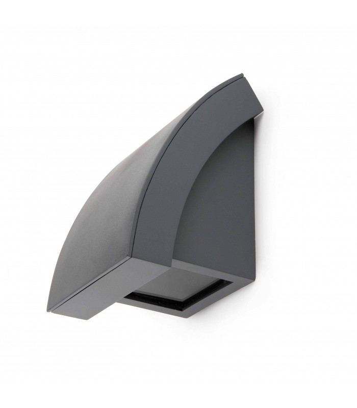 1 Light Outdoor Wall Light Dark Grey IP44, GU10