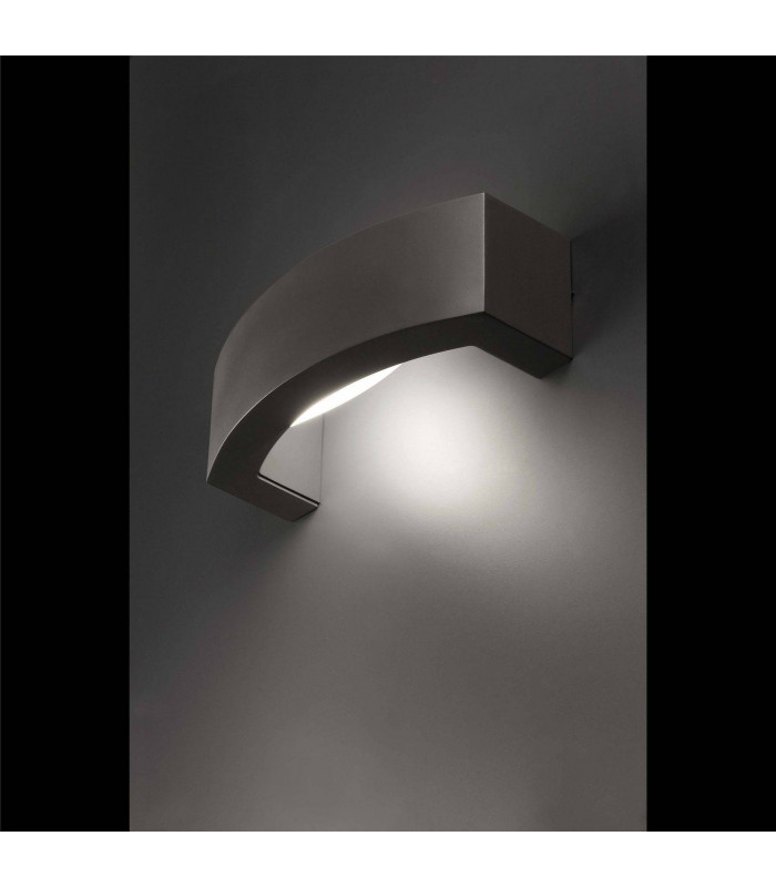 1 Light Outdoor Wall Light Dark Grey IP44, E27
