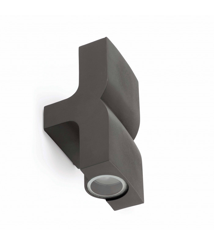 2 Light Outdoor Up Down Wall Light Dark Grey IP44, GU10