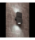2 Light Outdoor Up Down Wall Light Dark Grey IP44, GU10