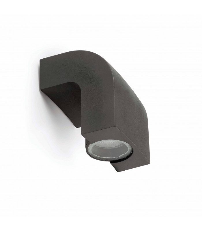 1 Light Outdoor Wall Light Dark Grey IP44, GU10