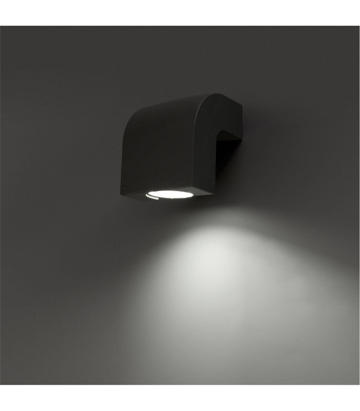 1 Light Outdoor Wall Light Dark Grey IP44, GU10