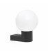 1 Light Outdoor Globe Wall Light Dark Grey IP44, E27 (SHADE NOT INCLUDED)
