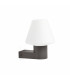 1 Light Outdoor Globe Wall Light Dark Grey IP44, E27 (SHADE NOT INCLUDED)