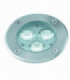 LED 3 Light Recessed Outdoor Pathway Ground Light Stainless Steel IP67