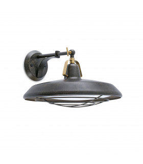 LED Indoor / Outdoor Dome Wall Light Antique Brown IP44