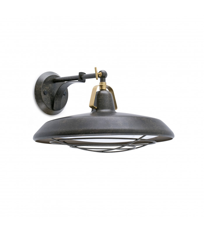 LED Indoor / Outdoor Dome Wall Light Antique Brown IP44