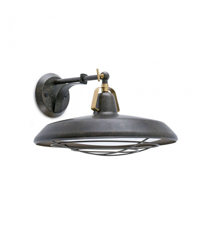 LED Indoor / Outdoor Dome Wall Light Antique Brown IP44