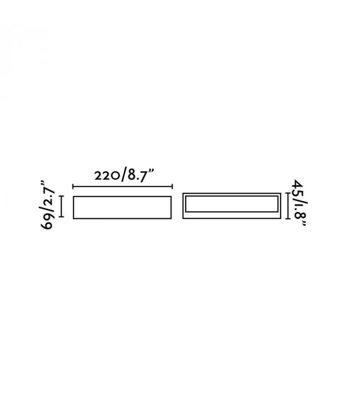 LED Outdoor Wall Light Dark Grey IP65