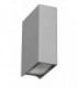 LED 2 Light Outdoor Up Down Wall Light Grey IP44