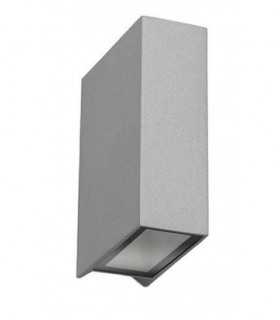 LED 2 Light Outdoor Up Down Wall Light Grey IP44
